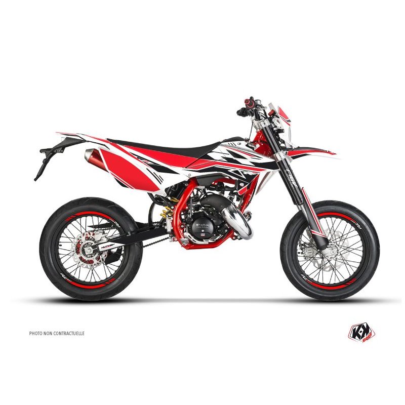 Kit Deco 50cc FIRENZE Beta RR 50 Motard Blanc Rouge Noir