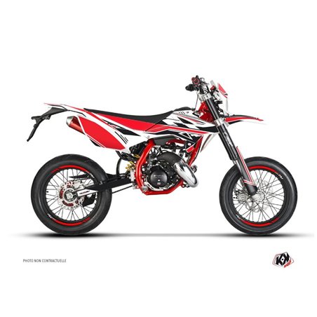 Kit Deco 50cc FIRENZE Beta RR 50 Motard Blanc Rouge Noir