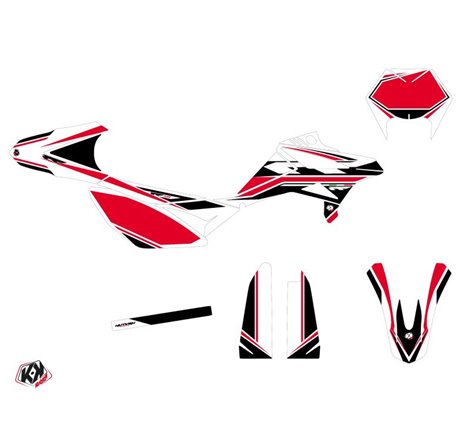 Kit Deco 50cc FIRENZE Beta RR 50 Motard Blanc Rouge Noir