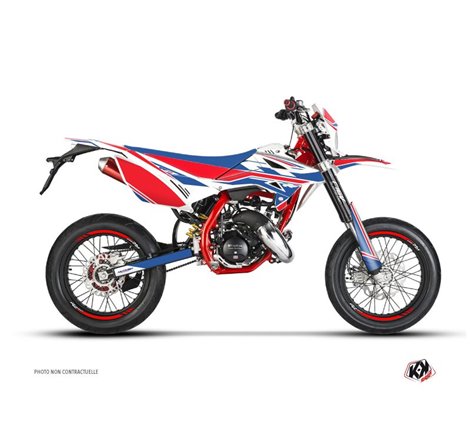 Kit Deco 50cc FIRENZE Beta RR 50 Motard Blanc Rouge Bleu