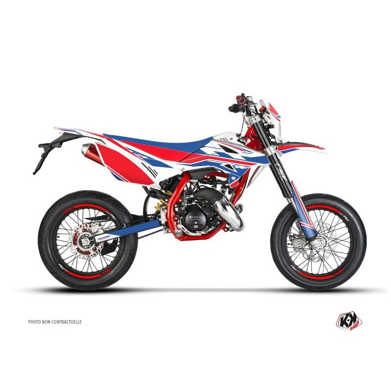 Kit Deco 50cc FIRENZE Beta RR 50 Motard Blanc Rouge Bleu