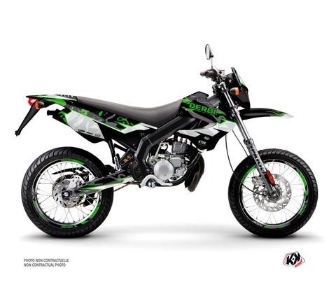 PACK Kit Deco + Housse de Selle 50cc BARBARIAN Derbi Xrace 50 Vert