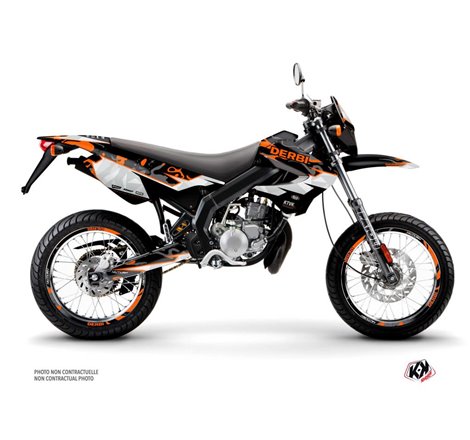 PACK Kit Deco + Housse de Selle 50cc BARBARIAN Derbi Xrace 50 Orange