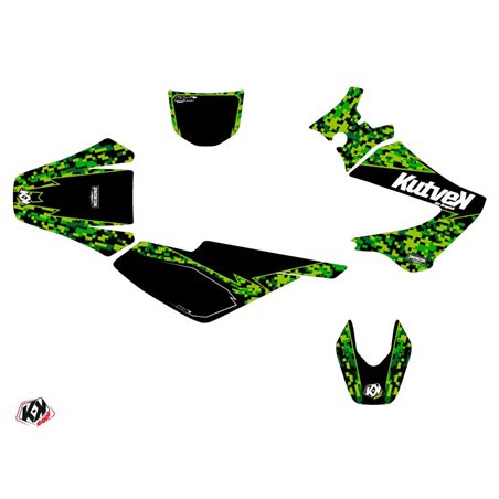 Kit Deco 50cc Predator Derbi DRD Xtreme Noir Vert