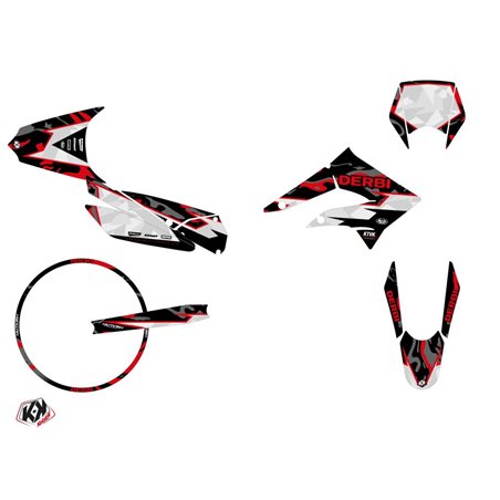 PACK Kit Deco + Housse de Selle 50cc BARBARIAN Derbi Xtreme 50 Rouge