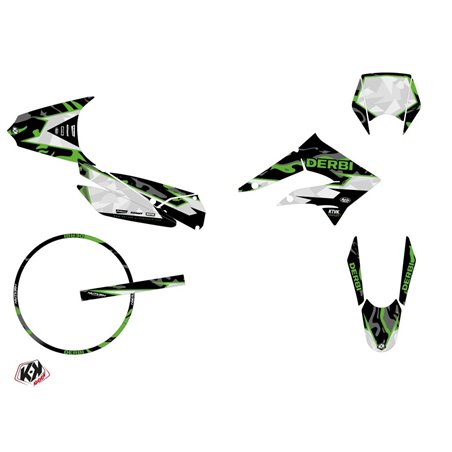 PACK Kit Deco + Housse de Selle 50cc BARBARIAN Derbi Xtreme 50 Vert