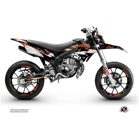 PACK Kit Deco + Housse de Selle 50cc BARBARIAN Derbi Xtreme 50 Orange