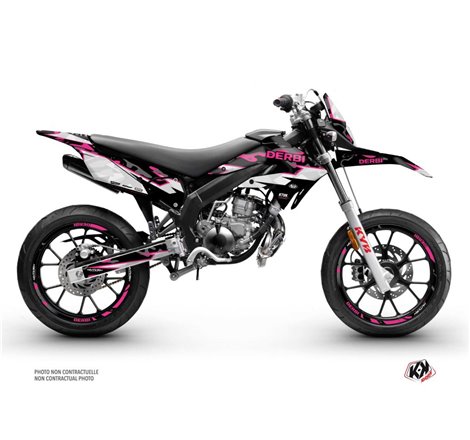 PACK Kit Deco + Housse de Selle 50cc BARBARIAN Derbi Xtreme 50 Rose