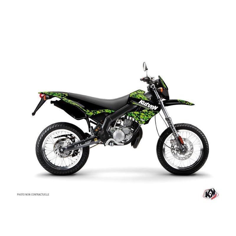 Kit Deco 50cc Predator Derbi DRD Xtreme Noir Vert