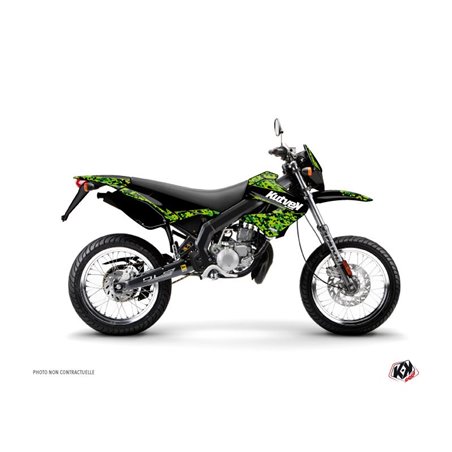 Kit Deco 50cc Predator Derbi DRD Xtreme Noir Vert