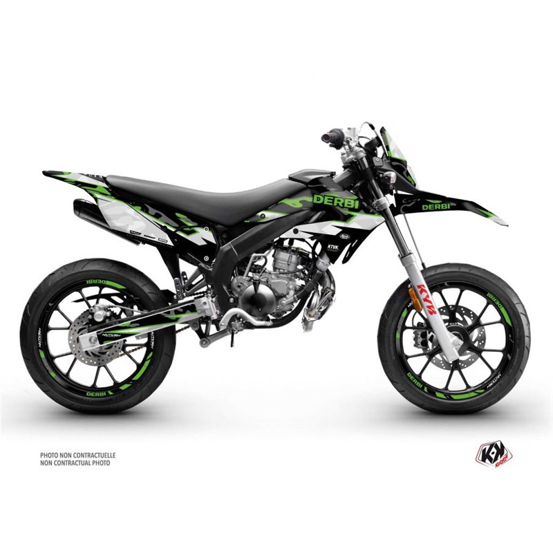 PACK Kit Deco + Housse de Selle 50cc BARBARIAN Derbi Xtreme 50 Vert