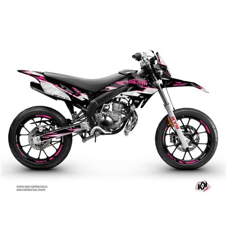 PACK Kit Deco + Housse de Selle 50cc BARBARIAN Derbi Xtreme 50 Rose