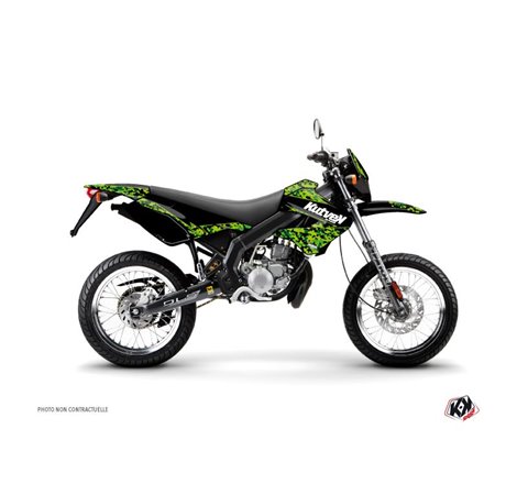 Kit Deco 50cc Predator Derbi DRD Xtreme Noir Vert