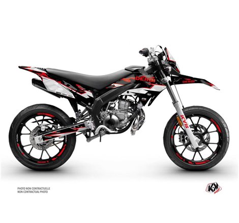 PACK Kit Deco + Housse de Selle 50cc BARBARIAN Derbi Xtreme 50 Rouge