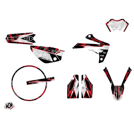 PACK Kit Deco + Housse de Selle 50cc BARBARIAN Rieju MRT 50 Rouge