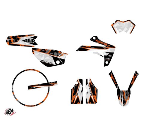 PACK Kit Deco + Housse de Selle 50cc BARBARIAN Rieju MRT 50 Orange