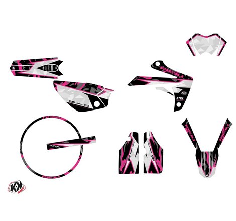 PACK Kit Deco + Housse de Selle 50cc BARBARIAN Rieju MRT 50 Rose