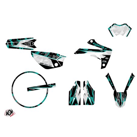 PACK Kit Deco + Housse de Selle 50cc BARBARIAN Rieju MRT 50 Turquoise