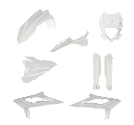 Kit Plastique Cycra 5 Elements + Protection Fourche Beta Enduro 2023 - Blanc