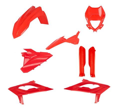 Kit Plastique Cycra 5 Elements + Protection Fourche Beta Enduro 2023 - Rouge