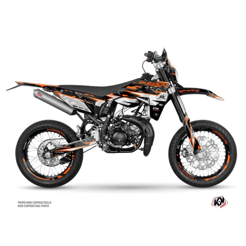 PACK Kit Deco + Housse de Selle 50cc BARBARIAN Sherco SM 50 Orange