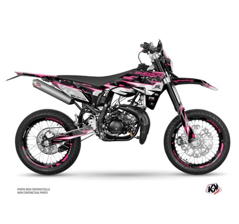 PACK Kit Deco + Housse de Selle 50cc BARBARIAN Sherco SM 50 Rose