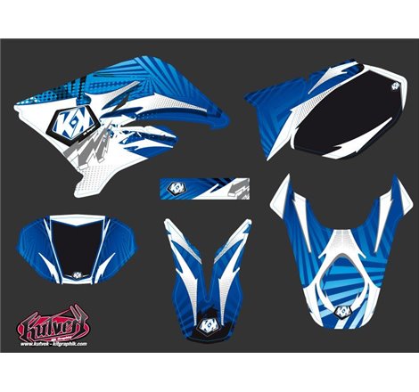 Kit Deco 50cc Graff Yamaha DT 50 Bleu Blanc