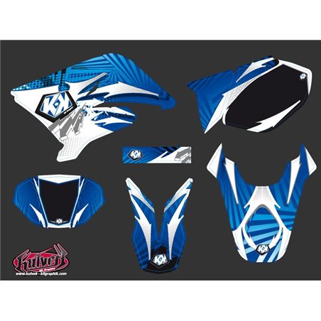 Kit Deco 50cc Graff Yamaha DT 50 Bleu Blanc