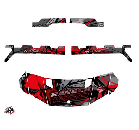 Kit Déco SSV Evil Polaris Ranger 1000 Gris Rouge (2022-2023)