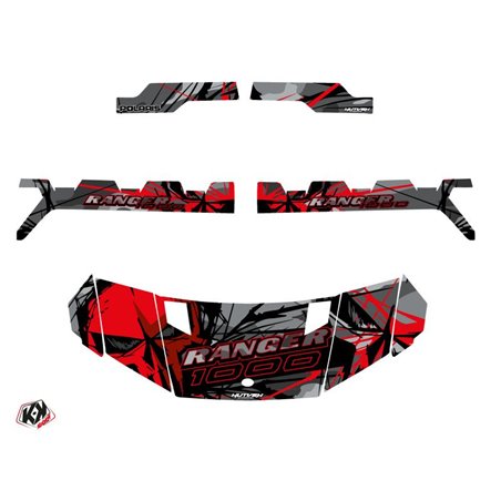 Kit Déco SSV Evil Polaris Ranger 1000 Gris Rouge (2022-2023)