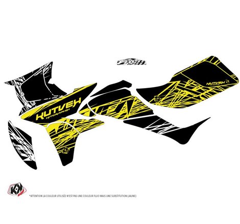 Kit Déco Quad Eraser Fluo Honda 450 TRX Jaune (2004-2005)