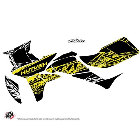 Kit Déco Quad Eraser Fluo Honda 450 TRX Jaune (2004-2005)