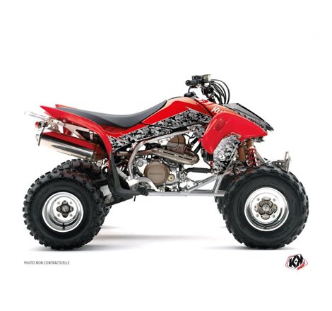 Kit Déco Quad Predator Honda 450 TRX Noir Rouge (2004-2005)