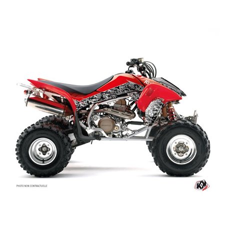 Kit Déco Quad Predator Honda 450 TRX Noir Rouge (2004-2005)