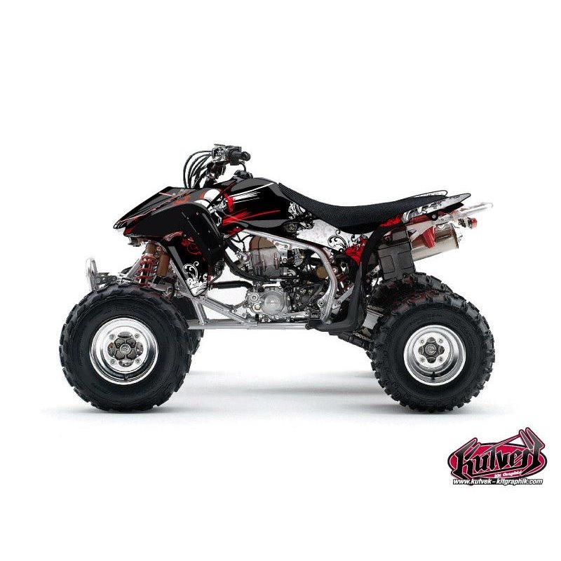 Kit Déco Quad Trash Honda 450 TRX Noir Rouge (2004-2005)