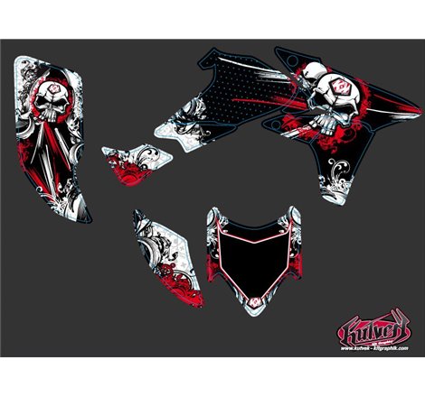 Kit Déco Quad Trash Honda 450 TRX Noir Rouge (2004-2005)