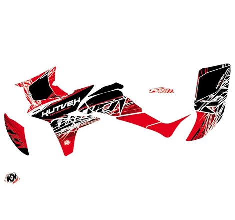 Kit Déco Quad Eraser Honda 450 TRX Rouge Blanc (2004-2005)