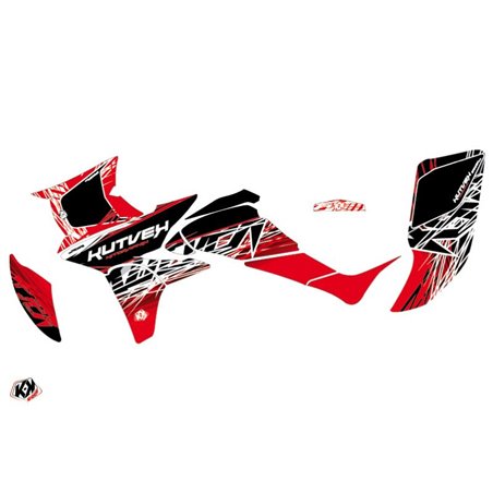 Kit Déco Quad Eraser Honda 450 TRX Rouge Blanc (2004-2005)