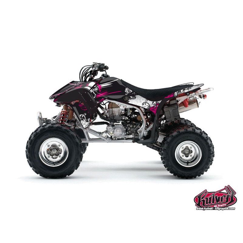 Kit Déco Quad Trash Honda 450 TRX Noir Rose (2008-2009)