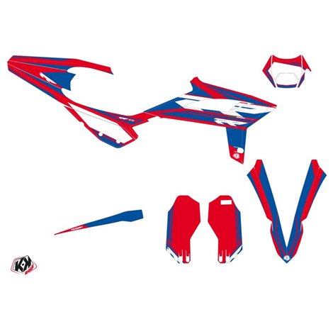 Kit Deco Moto Cross FIRENZE Beta RR 2T 125 Rouge Bleu