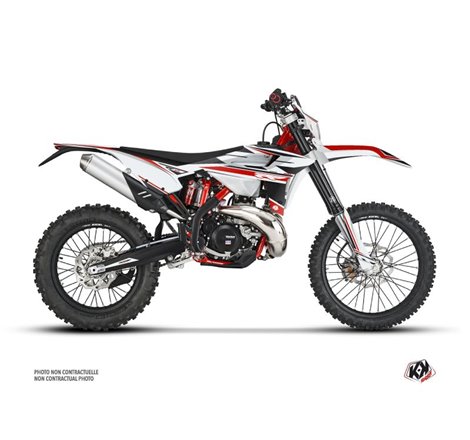 Kit Deco Moto Cross FIRENZE Beta RR 2T 125 Blanc Rouge Noir