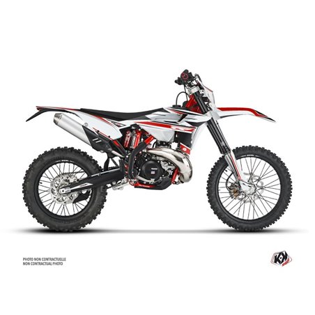 Kit Deco Moto Cross FIRENZE Beta RR 2T 125 Blanc Rouge Noir