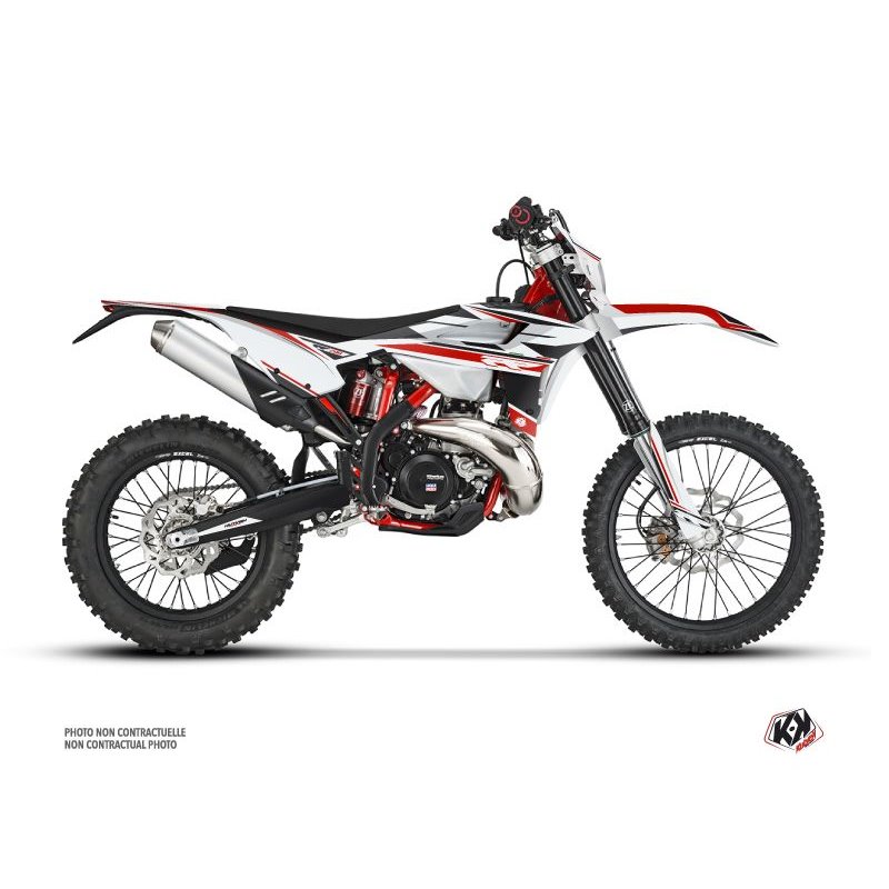 Kit Deco Moto Cross FIRENZE Beta RR 2T 200 Blanc Rouge Noir