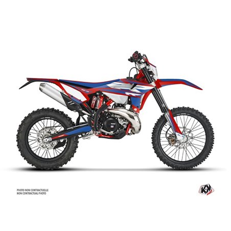 Kit Deco Moto Cross FIRENZE Beta RR 2T 300 Rouge Bleu