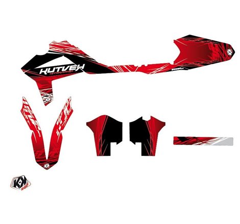 Kit Deco Moto Cross Eraser GASGAS 250 EC Rouge Blanc