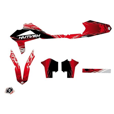 Kit Deco Moto Cross Eraser GASGAS 250 EC Rouge Blanc