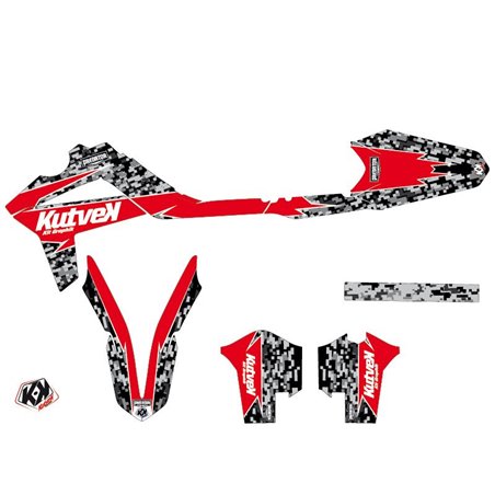 Kit Deco Moto Cross Predator GASGAS 250 EC Noir Rouge