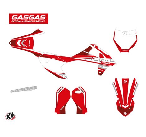 Kit Deco Moto Cross Flash GASGAS MC-E 5 Rouge