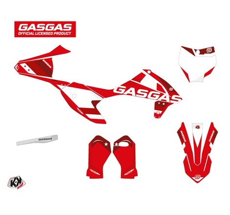 Kit Deco Moto Cross Stella GASGAS MC-E 5 Rouge