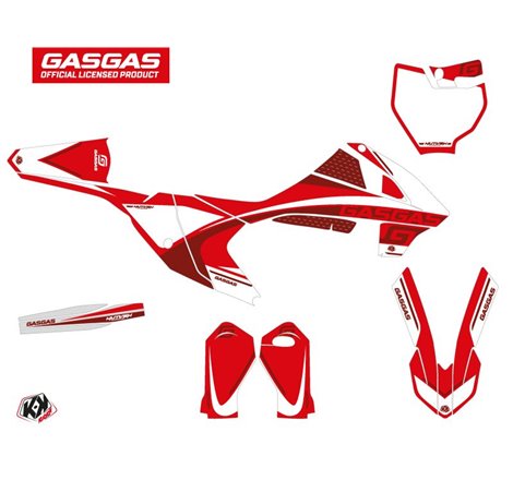 Kit Deco Moto Cross Rush GASGAS MC 65 Rouge